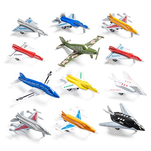 Metal & Plastic Toy Airplane Set
