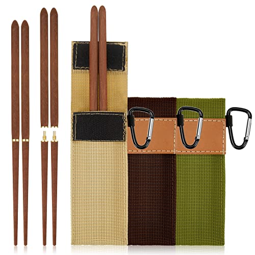 Rosewood Foldable Wood Chopsticks - Portable and Reusable Travel Utensils