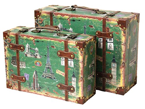 Vintage Style European Luggage Suitcase, Set of 2