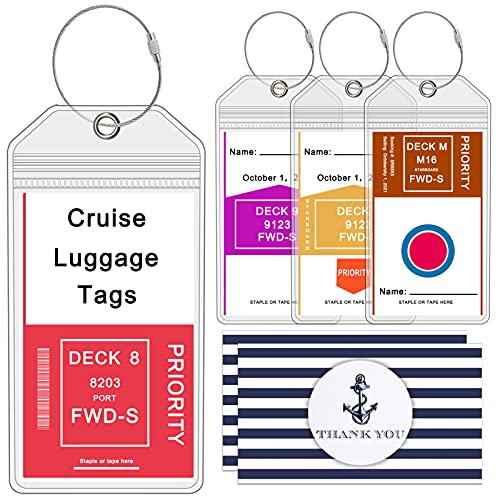 Cruise Luggage Tag Holders for Carnival, NCL & Princess Cruise