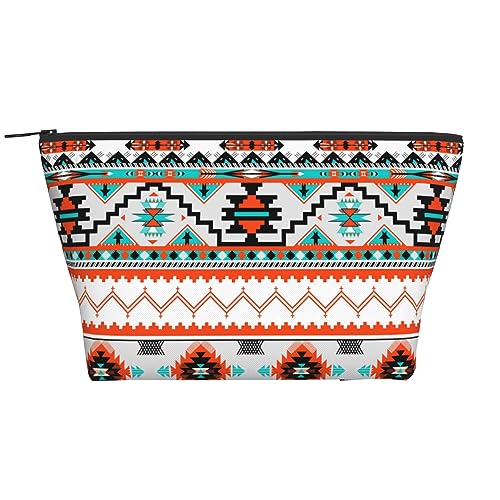 RIMENCH Ethnic Aztec Geometric Cosmetics Bag