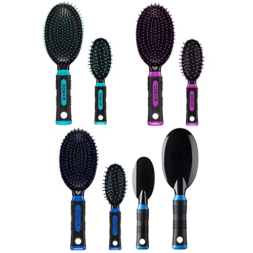 Conair Salon Results Hairbrush Set, 2 Pack - Perfect for Everyday Brushing and On-the-Go Styling