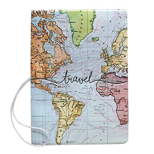 Belsmi World Map Passport Holder