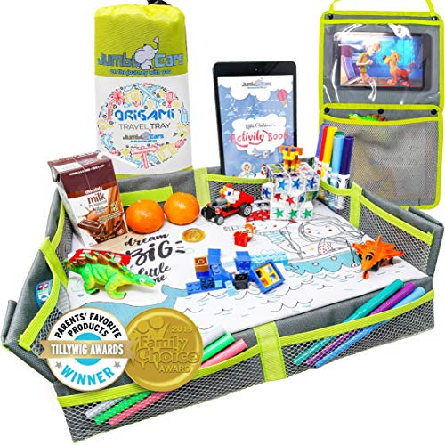 Jumbo Ears Origami Kids Travel Tray - Gray