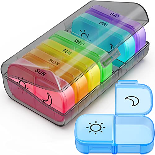 Weekly Pill Organizer with Same-Side Large Opening