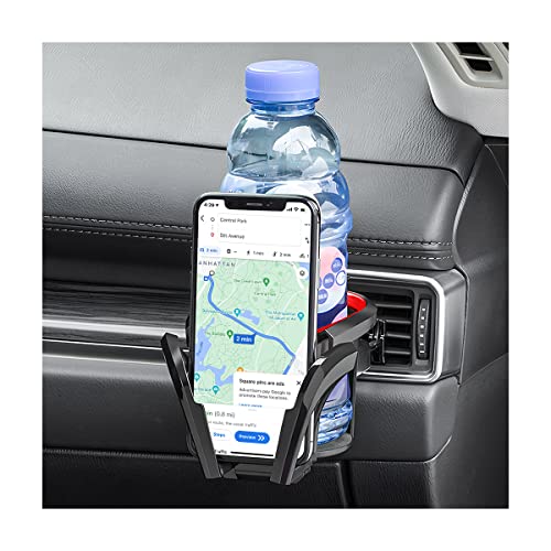 Car Cup Holder & Phone Mount, 2 in 1 Multifunctional Drink Stand