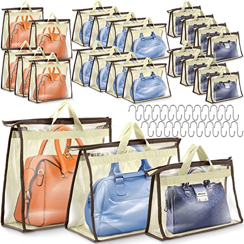 Handbag Storage Organizers with Hooks and Dust Cover Bags
