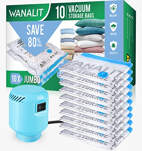 WANALIT Vacuum Storage Bags with Electric Pump
