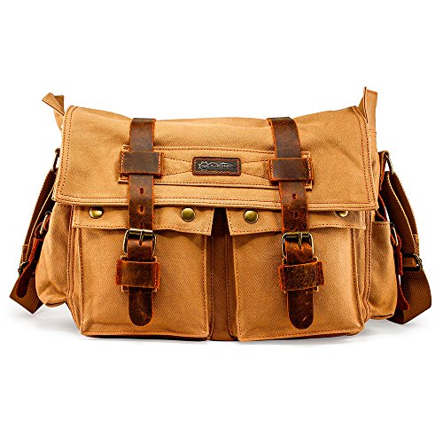 Vintage Messenger Bag for Laptops and Travel - GEARONIC