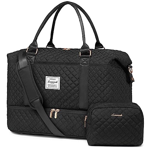 LOVEVOOK Women's Travel Duffle Bag with Shoe Compartment