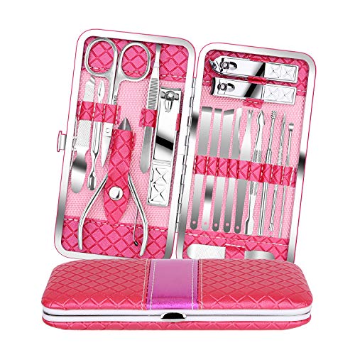 Teamkio 18pcs Manicure Set Pedicure Nail Clippers Set