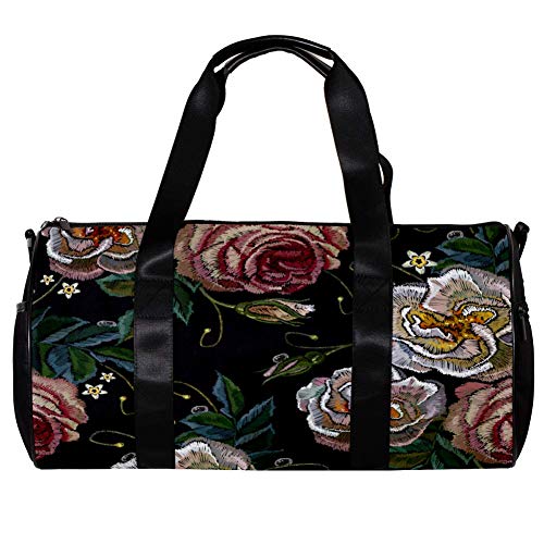 Tapestry Flowers Gym Duffel Bag