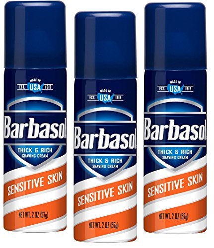 Barbasol Shave Cream Sensitive Skin Travel
