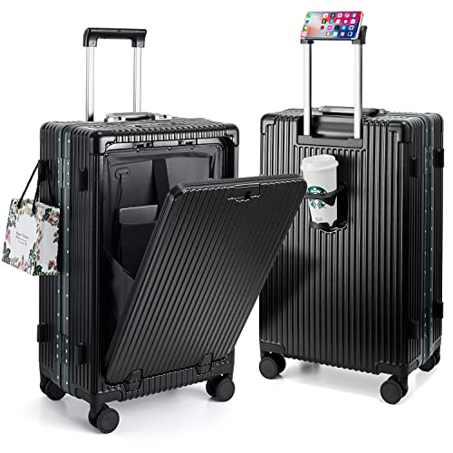 MRPLUM Front Pocket Carry On Luggage