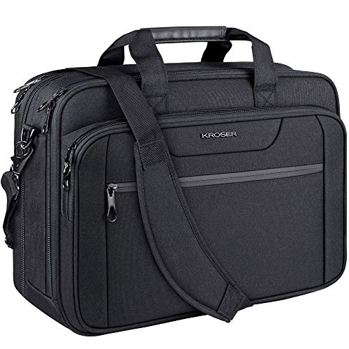 KROSER Laptop Bag - Expandable, Water-Repellent, Fits 17.3 Inch Laptop