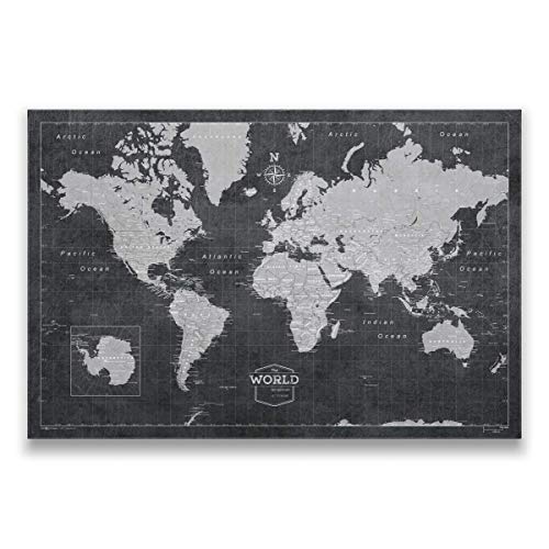 Conquest Maps World Travel Map with Pins