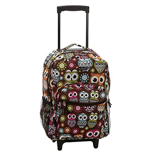 Rockland Rolling Backpack, Owl