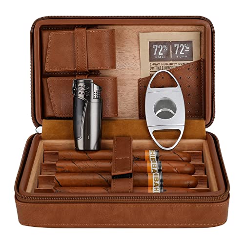 CiTree Cigar Travel Humidor with Accessories Gift Set