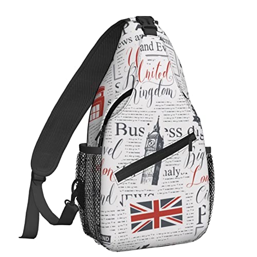 Famame British Newspapers Sling Backpack