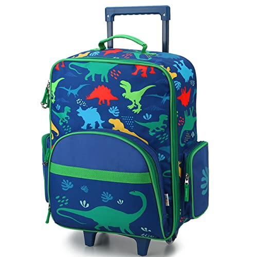 RAVUO Rolling Luggage for Boys, Cute Kids Carry On Suitcase