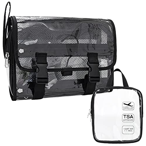 Clear Travel Toiletry Bag with TSA-Approved Pouch