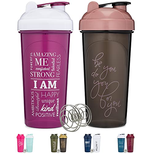 GOMOYO 28-Ounce Shaker Bottle with Motivational Quotes