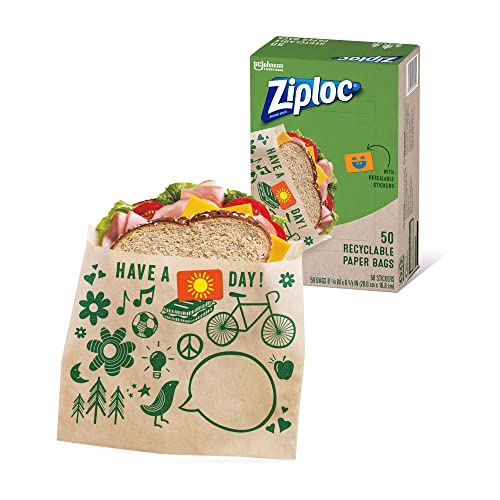 Ziploc Paper Sandwich & Snack Bags