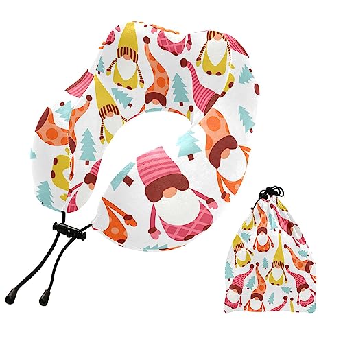 RunningBear Gnomes Christmas Travel Pillow