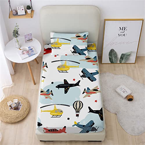 Colorful Airplane Sheet Set for Kids