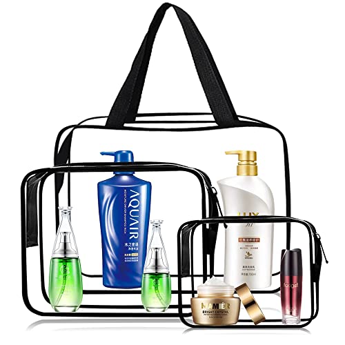Transparent Travel Toiletry Bag Set with Handle Straps