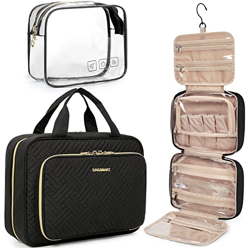 BAGSMART Hanging Travel Makeup Organizer with TSA Approved Bag