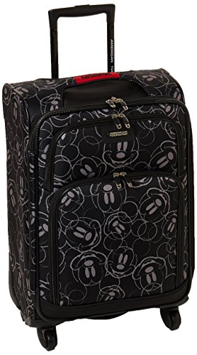 Disney Softside Luggage with Spinner Wheels, Mickey Mouse Multi-Face