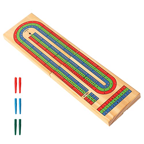 GSE Folding Travel Cribbage Board Game Set