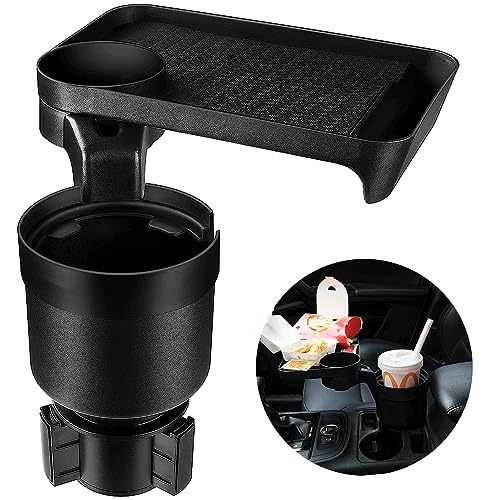 Car Cup Holder Expander with Tray