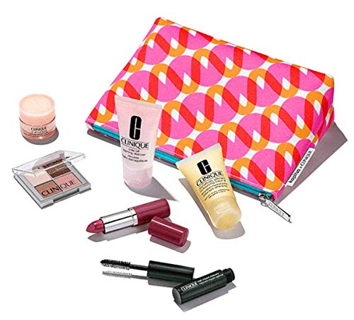 Clinique 2018 Skincare Gift Set with Lip Color in Kapitza Makeup Bag