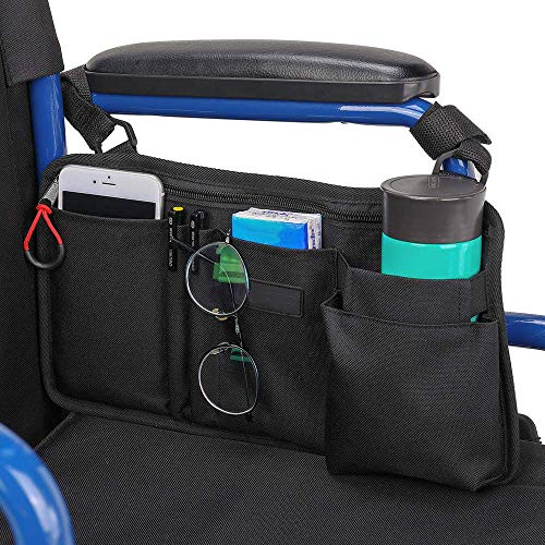 Wheelchair Side Bag with Cup Holder