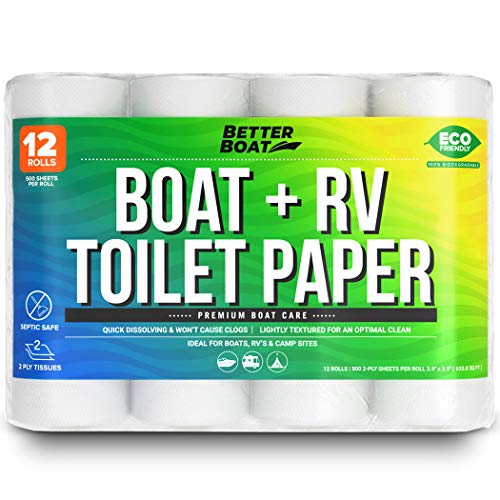 Boat & RV Toilet Paper Septic Safe Tissue - Dissolving & Biodegradable