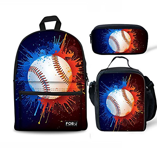 Baseball School Backpack Set for Boys: Lightweight and Versatile