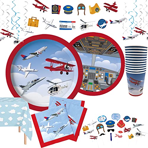 24 Airplane Theme Party Supplies