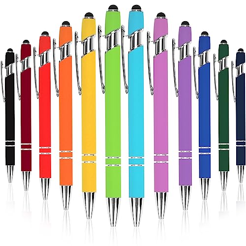 12pcs Ballpoint Pen with Stylus Tip