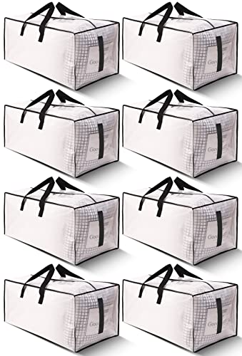 Large Strong Moving Bags with Zippers & Carrying Handles