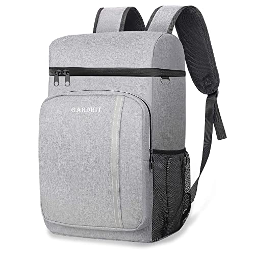 Spacious 49 Cans Insulated Cooler Backpack - Grey
