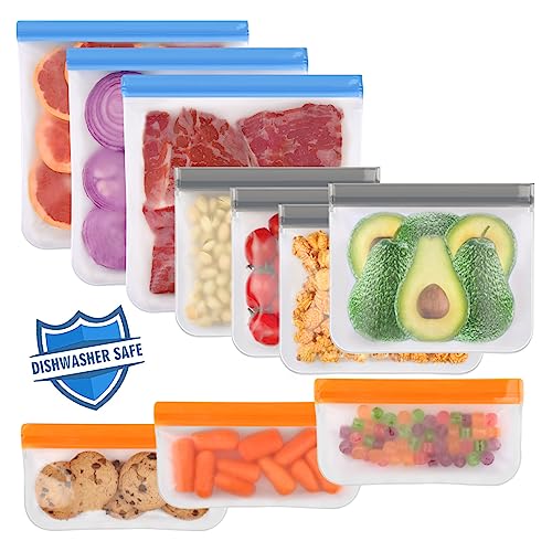 Reusable Silicone Freezer Bags - Dishwasher Safe and Leakproof