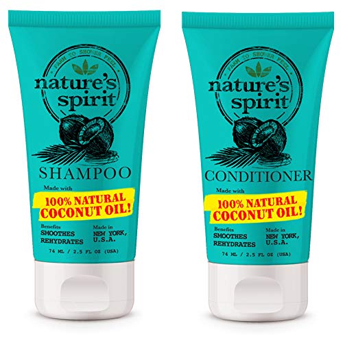 Natures Spirit Coconut Oil Shampoo and Conditioner Travel Size