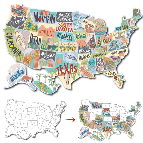 USA States Stickers for Motorhome or Travel Trailer Accessories RV Map of States Visited