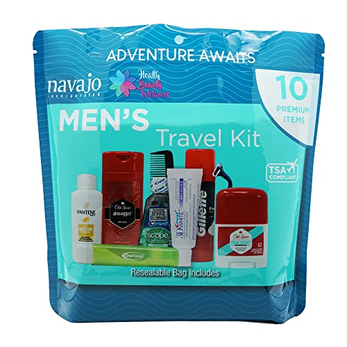 Men's Travel Kit - Handy Solutions 10 Piece Resealable