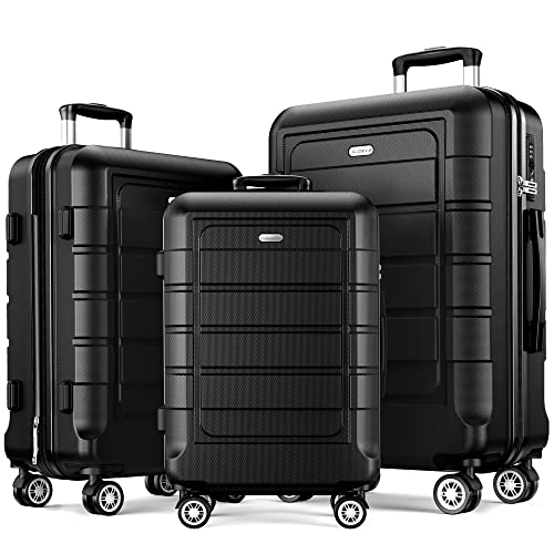 SHOWKOO Durable PC+ABS Luggage Set with TSA Lock