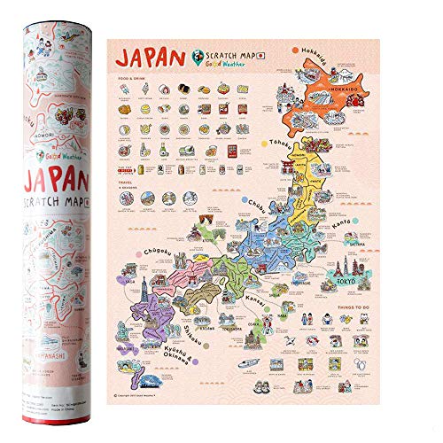 Gam3Gear Scratch Off Travel Map Japan Edition