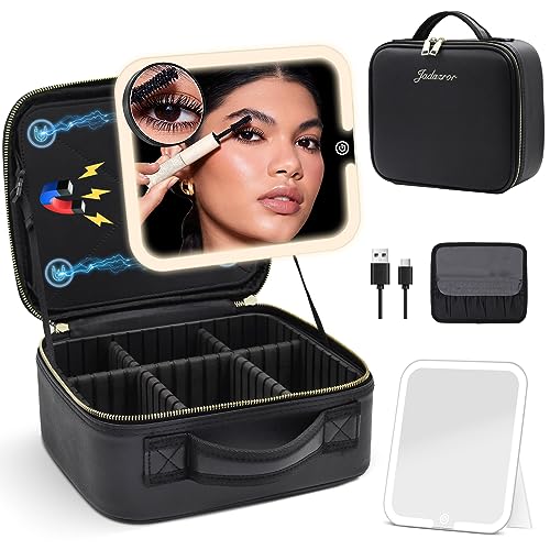 Travel Makeup Bag with Detachable Lighted Mirror