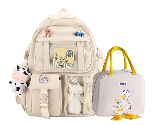ZUCHON Kawaii School Backpack with Pendant and Pins